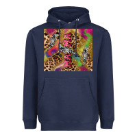 Navy Colorful leopard lightning bolt tumbler mother's Heavyweight Hoodie - HowdyJamesFarm