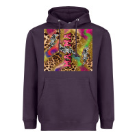Plum Colorful leopard lightning bolt tumbler mother's Heavyweight Hoodie - HowdyJamesFarm