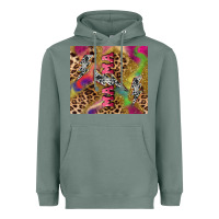 Sage Colorful leopard lightning bolt tumbler mother's Heavyweight Hoodie - HowdyJamesFarm