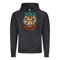 Vintage Black wild heart tiger college western Vintage Hoodie - NancyCooperArtShop