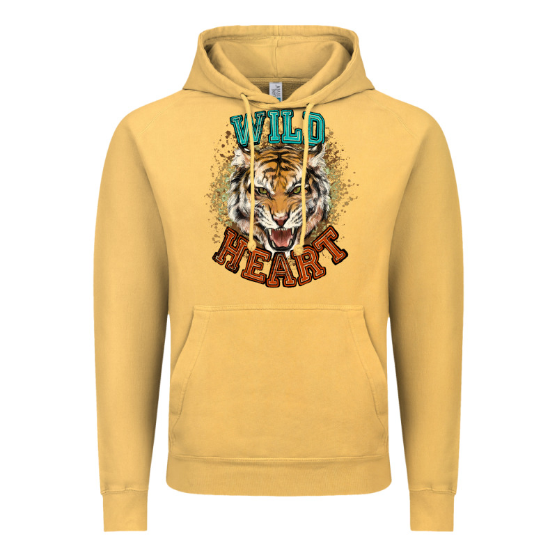 Wild Heart Tiger College Western Vintage Hoodie by NancyCooperArtShop | Teevron