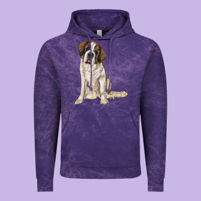Saint Bernard Vintage Hoodie Designed By Ranaportraitstore