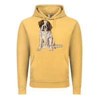 Vintage Mustard saint bernard Vintage Hoodie - RanaPortraitStore