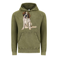 Vintage Olive saint bernard Vintage Hoodie - RanaPortraitStore