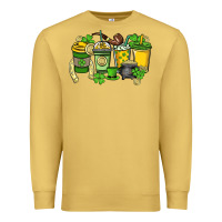 Antique Gold St. Patrick's Day coffee cups Premium Sweatshirt - HowdyJamesFarm
