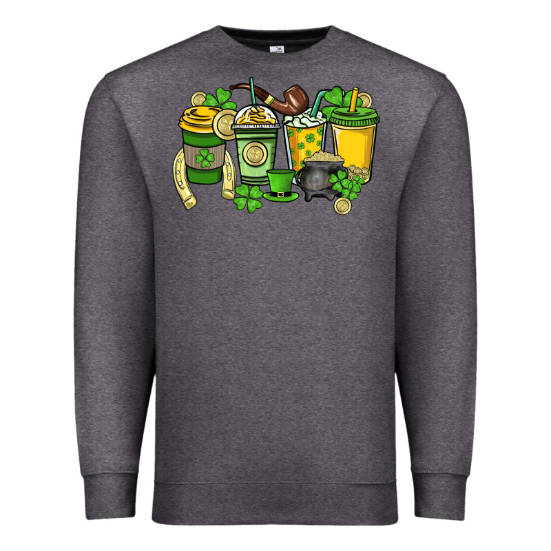 St. Patrick's Day Coffee Cups Premium Sweatshirt by HowdyJamesFarm | Teevron