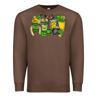 Chestnut St. Patrick's Day coffee cups Premium Sweatshirt - HowdyJamesFarm
