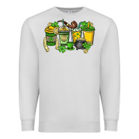 Dove Grey St. Patrick's Day coffee cups Premium Sweatshirt - HowdyJamesFarm