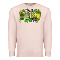 Pale Pink St. Patrick's Day coffee cups Premium Sweatshirt - HowdyJamesFarm