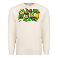 Sandshell St. Patrick's Day coffee cups Premium Sweatshirt - HowdyJamesFarm