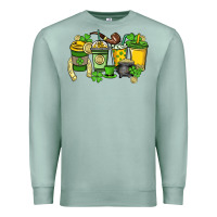 Seafoam St. Patrick's Day coffee cups Premium Sweatshirt - HowdyJamesFarm