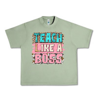 Oil Green teach like a boss Urban Heavy Tee - NancyCooperArtShop