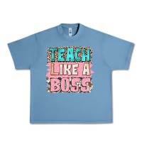 Pebble Blue teach like a boss Urban Heavy Tee - NancyCooperArtShop