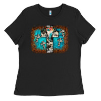 Black bull skull cross backgraund Ladies Tee - JahusDesignShop