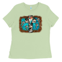 Matcha bull skull cross backgraund Ladies Tee - JahusDesignShop
