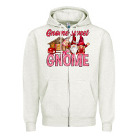Oatmeal Heather Gnome sweet gnome Valentine's Day Zipper Hoodie - HowdyJamesFarm