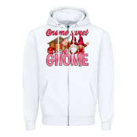 White Gnome sweet gnome Valentine's Day Zipper Hoodie - HowdyJamesFarm