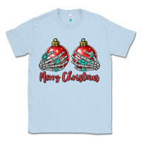 Dusty Blue merry christmas Classic Tee - MaliasSmallBusiness