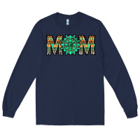 Navy gemstone aztec mom Long Sleeve Tee - LillyAllenDesigns
