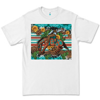 White bucking bronco cowboy rodeo cactus and sunflowers Premium Tee - Artiststas