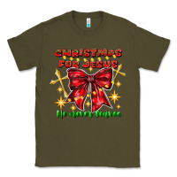 Army Green festive christmas message with crosses Classic Tee - CowhideDigitalArt