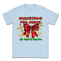 Dusty Blue festive christmas message with crosses Classic Tee - CowhideDigitalArt