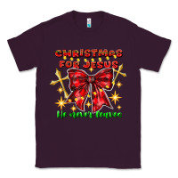 Plum festive christmas message with crosses Classic Tee - CowhideDigitalArt
