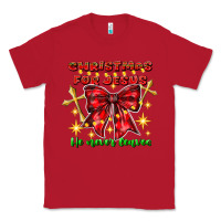 Red festive christmas message with crosses Classic Tee - CowhideDigitalArt