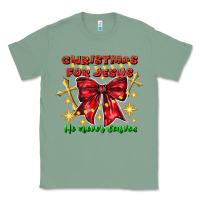 Sage festive christmas message with crosses Classic Tee - CowhideDigitalArt