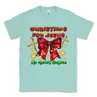 Seafoam festive christmas message with crosses Classic Tee - CowhideDigitalArt