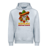 Heather Grey sombrero skull heritage Urban Hoodie - BundleAndBundleShop