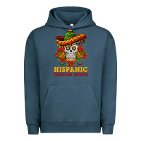 Pigment Midnight Navy sombrero skull heritage Urban Hoodie - BundleAndBundleShop