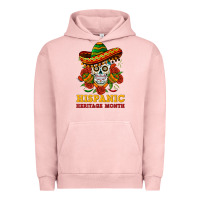 Pigment Salmon sombrero skull heritage Urban Hoodie - BundleAndBundleShop