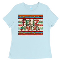 Baby Blue feliz navidad spanish christmas Ladies Tee - Jasminsmagicworld