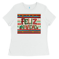 White feliz navidad spanish christmas Ladies Tee - Jasminsmagicworld