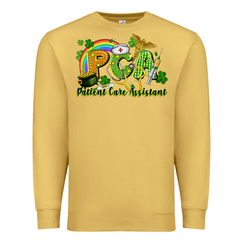 Pca Patient Care Assistant St. Patrick's Day Premium Sweatshirt by CowGirlArtShop | Teevron