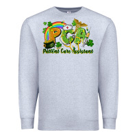 Heather Grey PCA Patient Care Assistant St. Patrick's Day Premium Sweatshirt - CowGirlArtShop