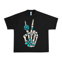 Black turquoise gemstone skeleton hand Urban Heavy Tee - MaliasSmallBusiness