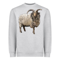 Heather Grey navajo churro sheep Heavyweight Sweatshirt - LillyAllenDesigns