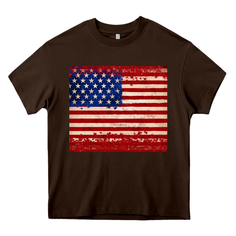 American Flag Tumbler Heavy Core Tee by JahusDesignShop | Teevron