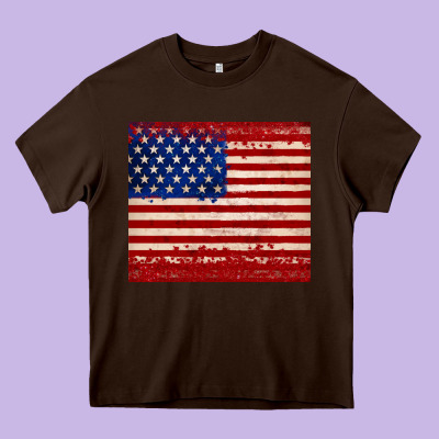 American Flag Tumbler Heavy Core Tee Designed By Jahusdesignshop