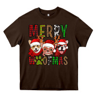 Chocolate Brown merry woofmas dogs Heavy Core Tee - Jasminsmagicworld