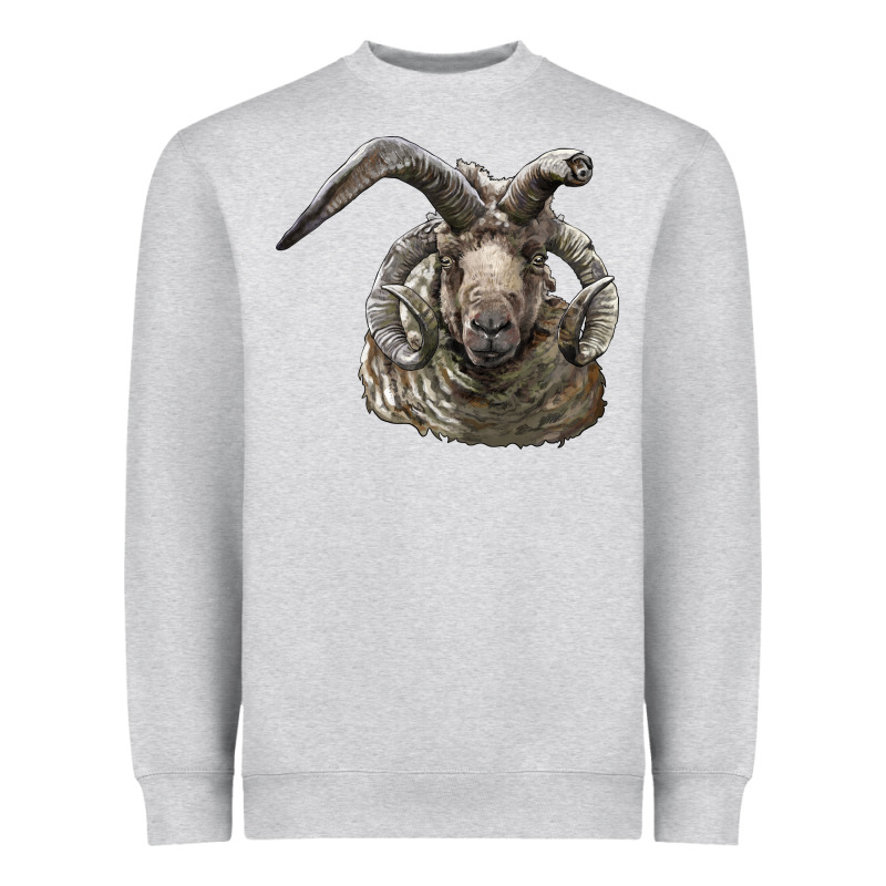 Navajo Churro Sheep Head Heavyweight Sweatshirt by LillyAllenDesigns | Teevron