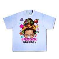 Grape Ice preschool teacher life  messy bun Urban Heavy Tee - NancyCooperArtShop