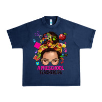 Navy preschool teacher life  messy bun Urban Heavy Tee - NancyCooperArtShop