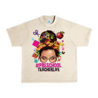 Sandshell preschool teacher life  messy bun Urban Heavy Tee - NancyCooperArtShop