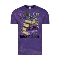 Cloud Purple i like them real thick and juicy books Vintage Tee - MaliasSmallBusiness