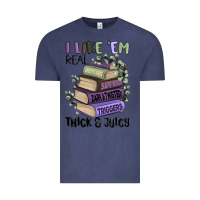 Vintage Denim i like them real thick and juicy books Vintage Tee - MaliasSmallBusiness