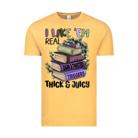 Vintage Mustard i like them real thick and juicy books Vintage Tee - MaliasSmallBusiness