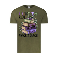 Vintage Olive i like them real thick and juicy books Vintage Tee - MaliasSmallBusiness